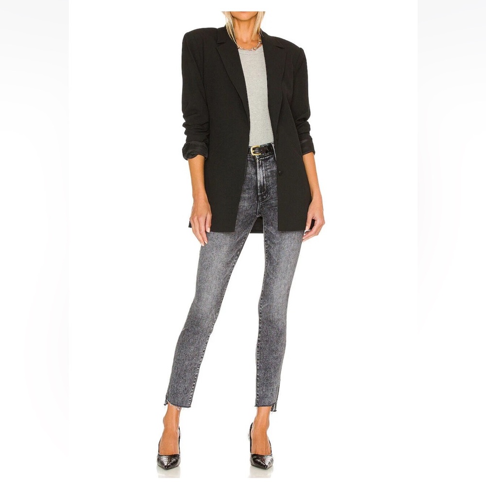Mother Denim Stunner Zip Ankle Step Fray in Train Stops Sz 25